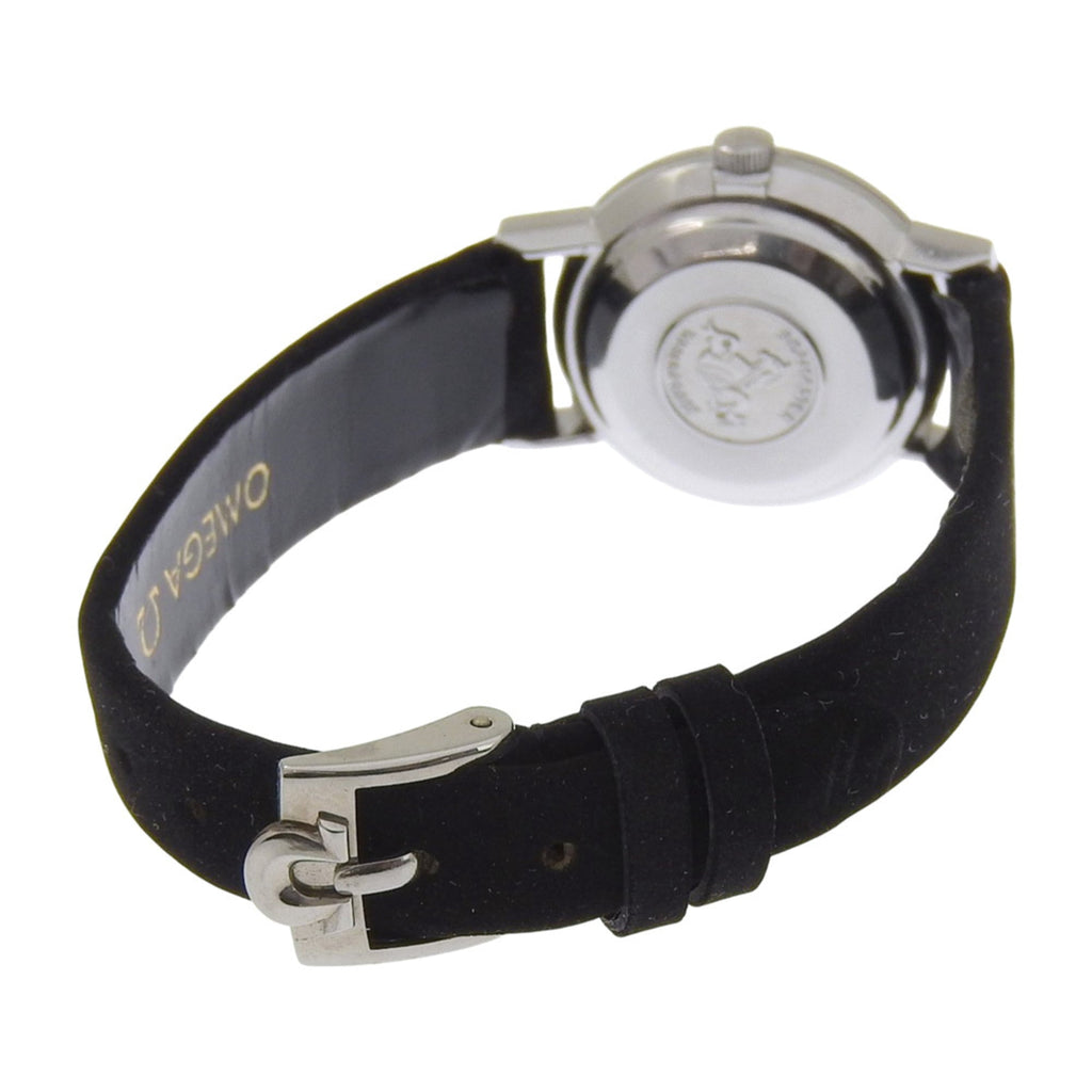 Pre-Owned Omega De Ville 565.005 Women's Watch - Stainless Steel x Leather Strap, Silver,...