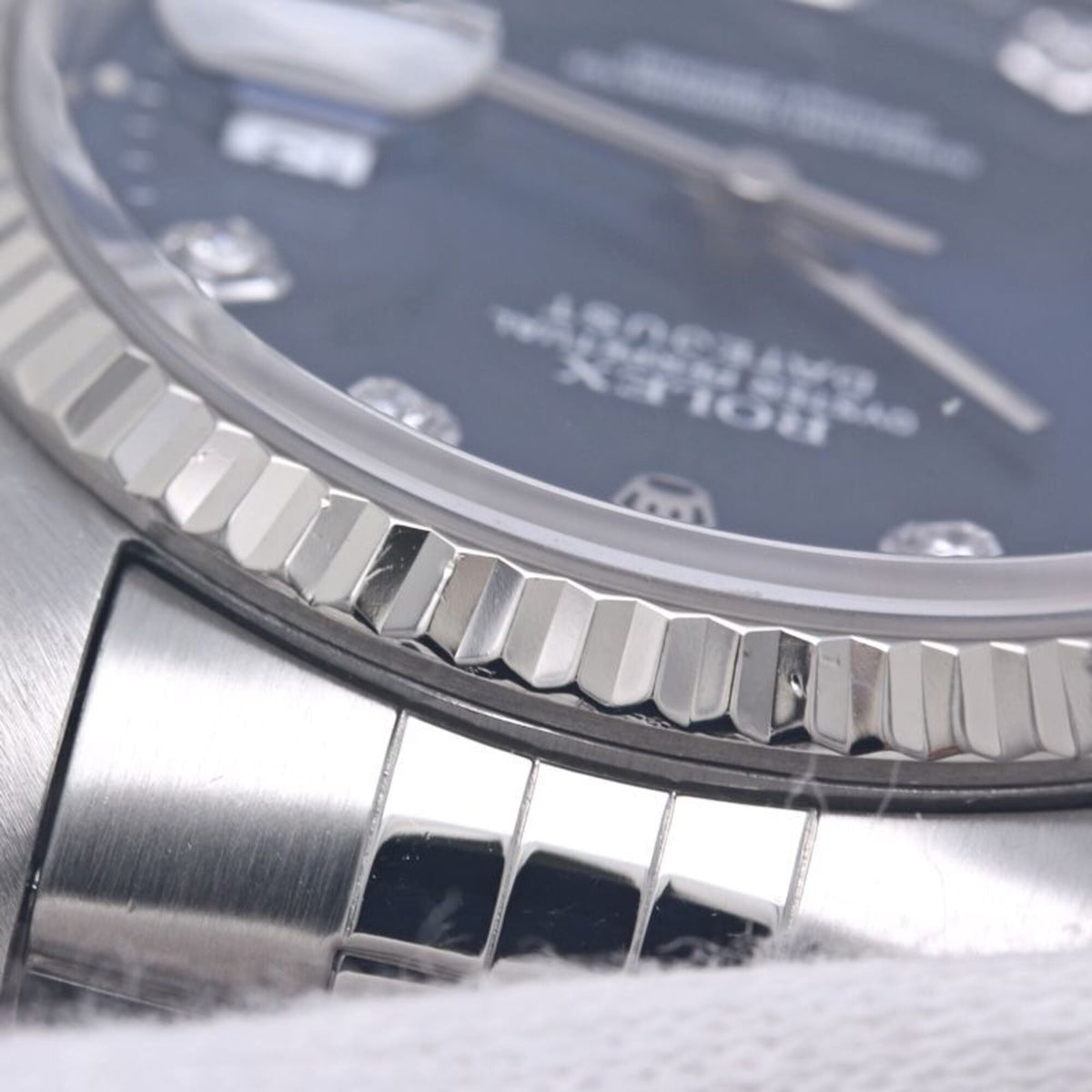 Pre-Owned ROLEX Datejust 10P Diamond 16234G Men's Watch 18K White Gold x Stainless Steel 40300