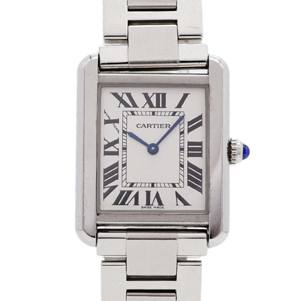 Pre-Owned Cartier Tank Solo SM W5200013 Silver Dial Women's Watch