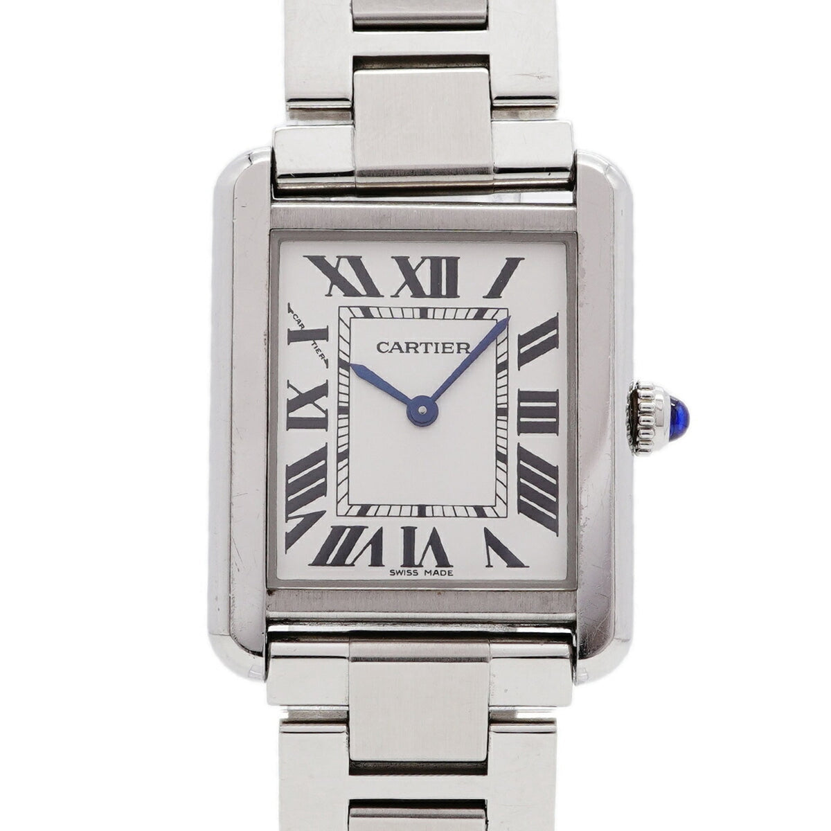 Pre-Owned Cartier Tank Solo SM W5200013 Silver Dial Women's Watch