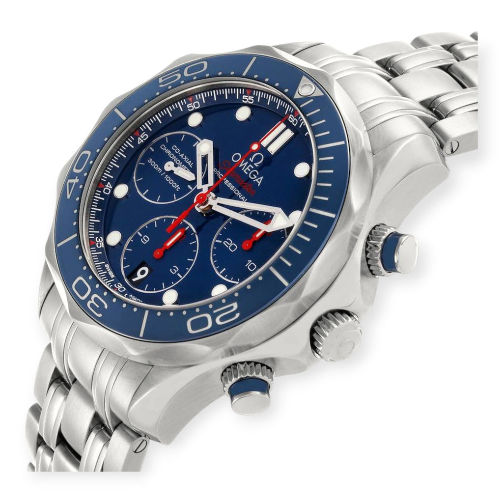 Pre-Owned Omega Seamaster Diver 300M 44 Blue Dial 212.30.42.50.03.001 Mens Watch