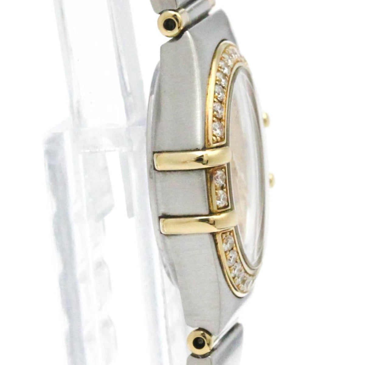Pre-Owned OMEGA Constellation Diamond 18K Gold Steel Watch 1367.10 Polished