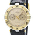 Pre-Owned OMEGA Constellation Day date 18K Gold Quartz Watch 196.1070 Polished