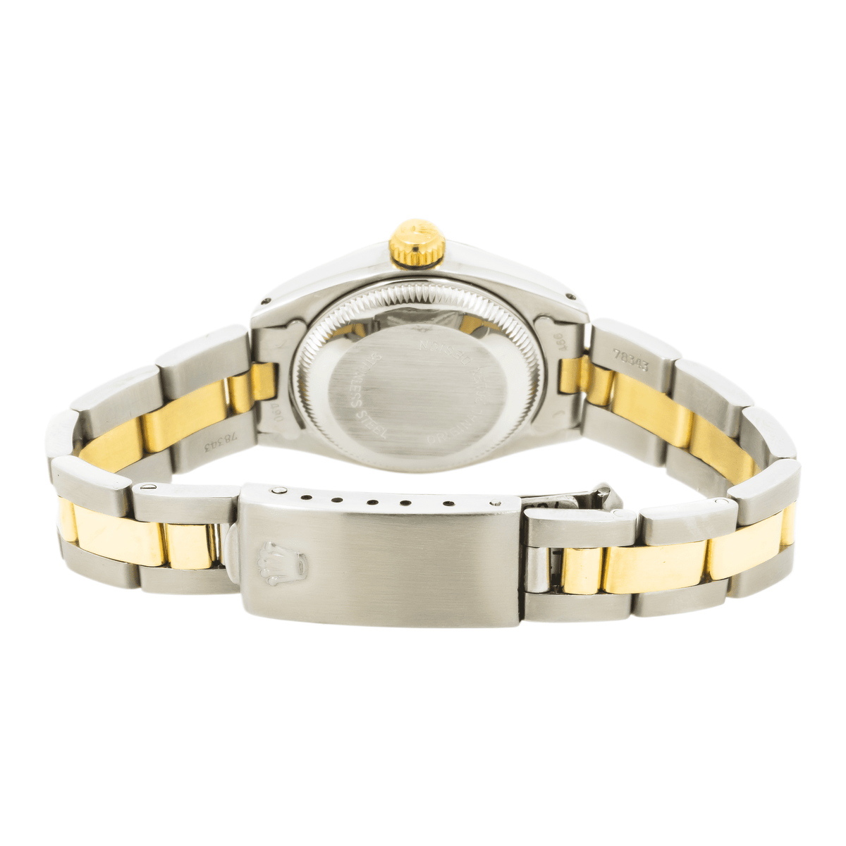 Pre-Owned Rolex Lady-Datejust 6917 26mm Champagne Arabic Dial Two-Tone Oyster Bracelet Watch
