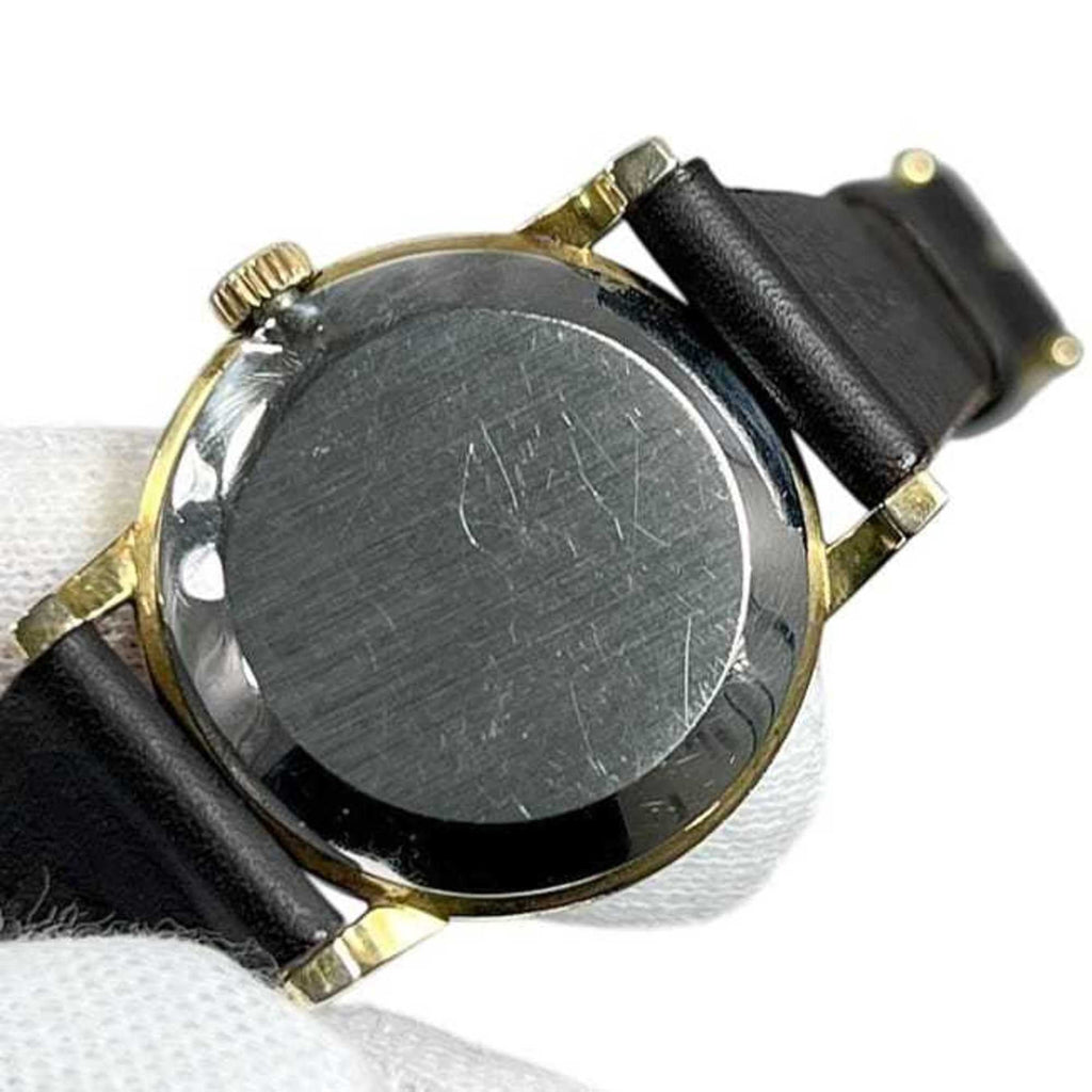 Pre-Owned Omega De Ville Watch f-25030 Gold Black Women's SS Leather Manual Winding OMEGA Dial...