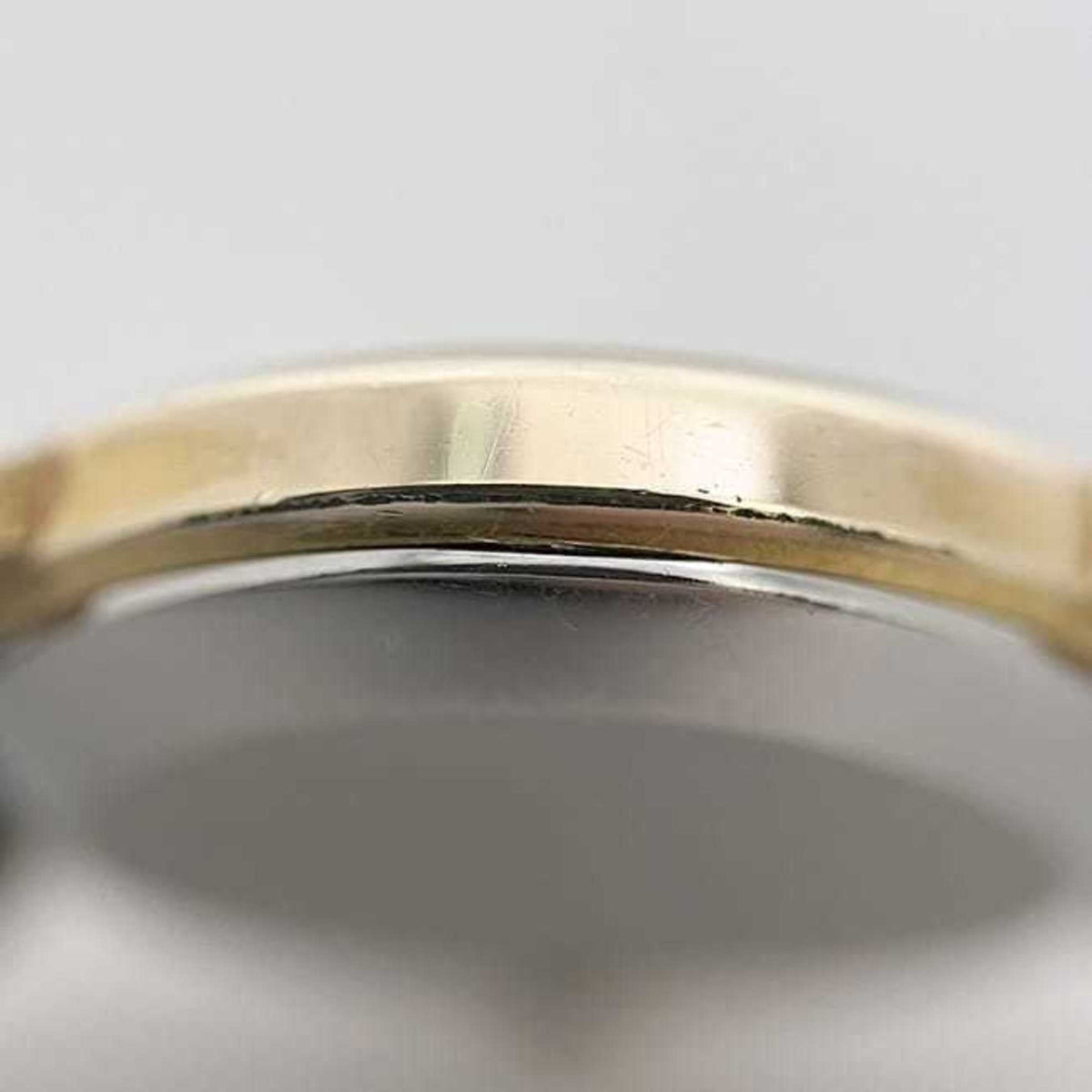 Pre-Owned Omega De Ville Watch f-25030 Gold Black Women's SS Leather Manual Winding OMEGA Dial...