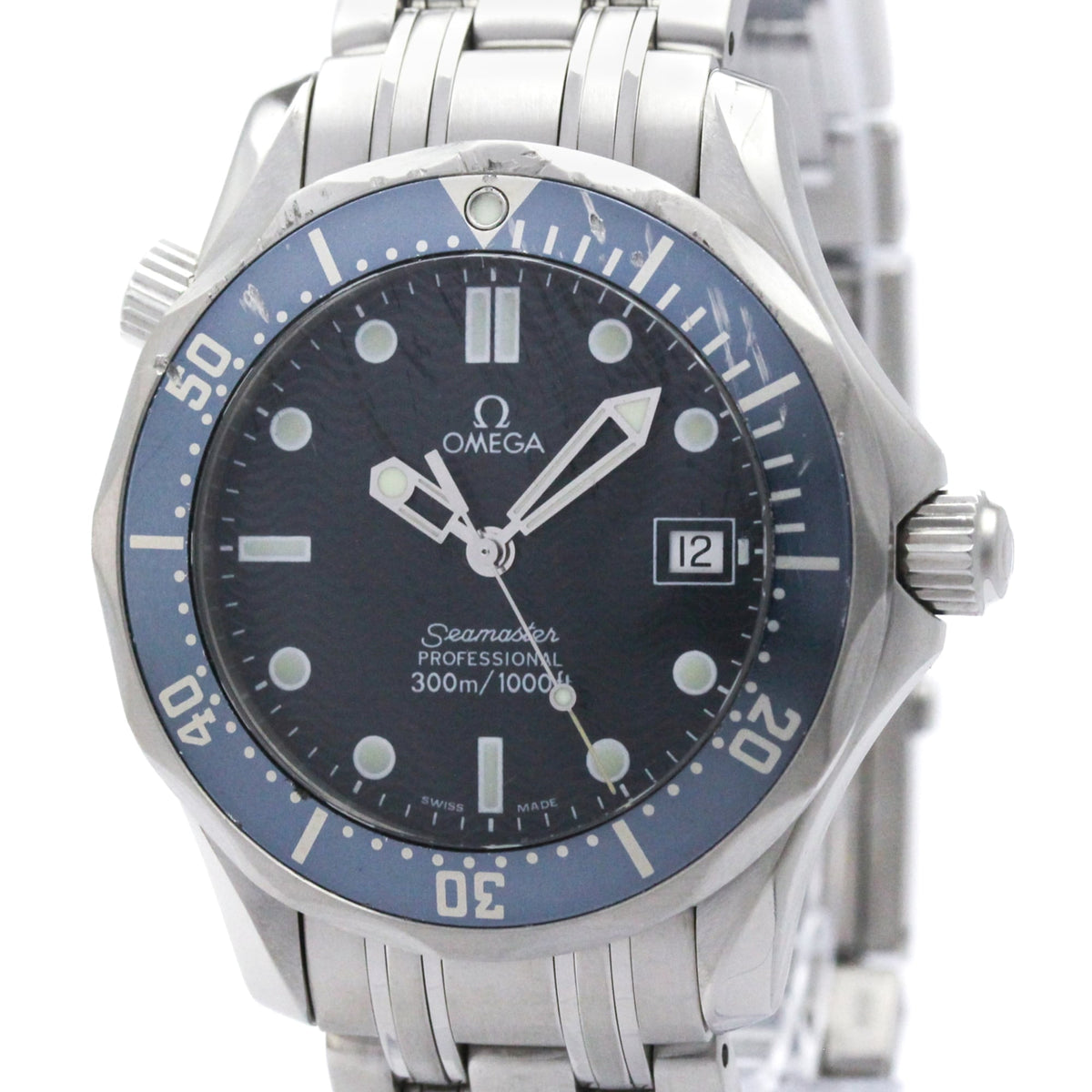 Pre-Owned OMEGA Seamaster Professional 300M Steel Mid Size Watch 2561.80 Polished