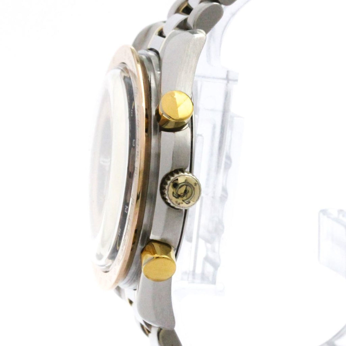 Pre-Owned OMEGA Speedmaster Automatic 18K Gold Steel Mens Watch 175.0033 Polished