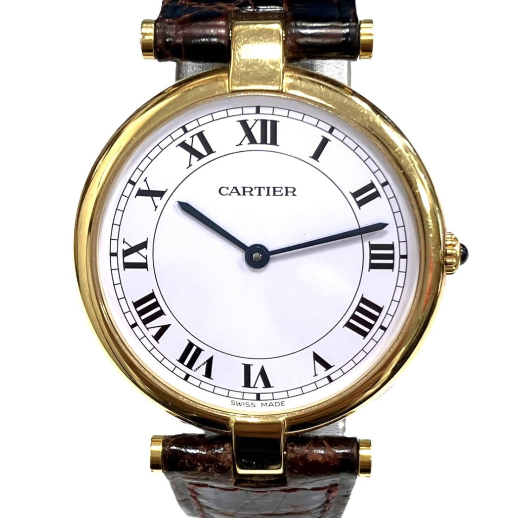 Pre-Owned Cartier Vendome Louis LM Watch, Total Weight 25g, 18K Gold Leather Strap, Quartz...