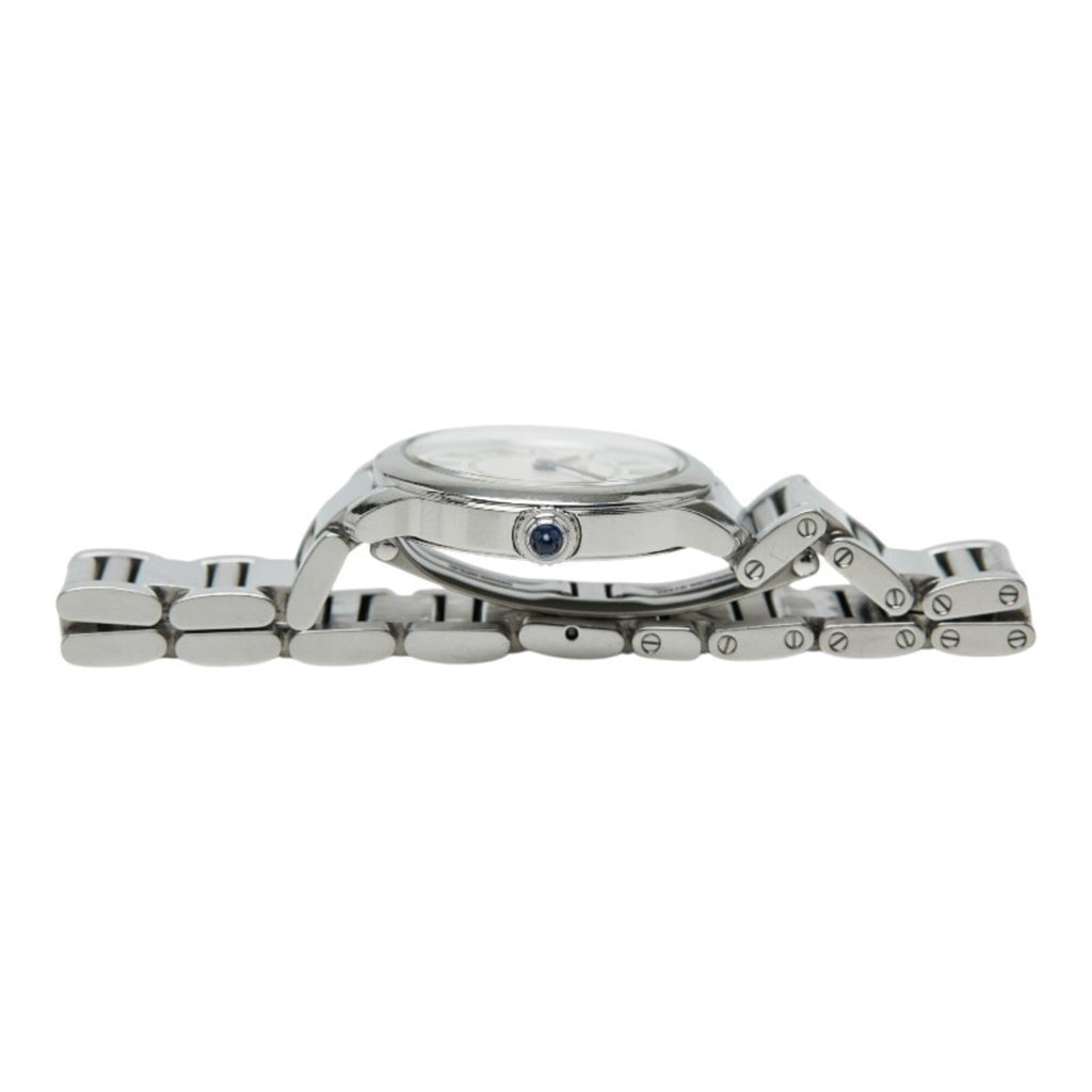 Pre-Owned Cartier Ronde Must de Online Exclusive Watch WSRN0033 Quartz White Dial Stainless...