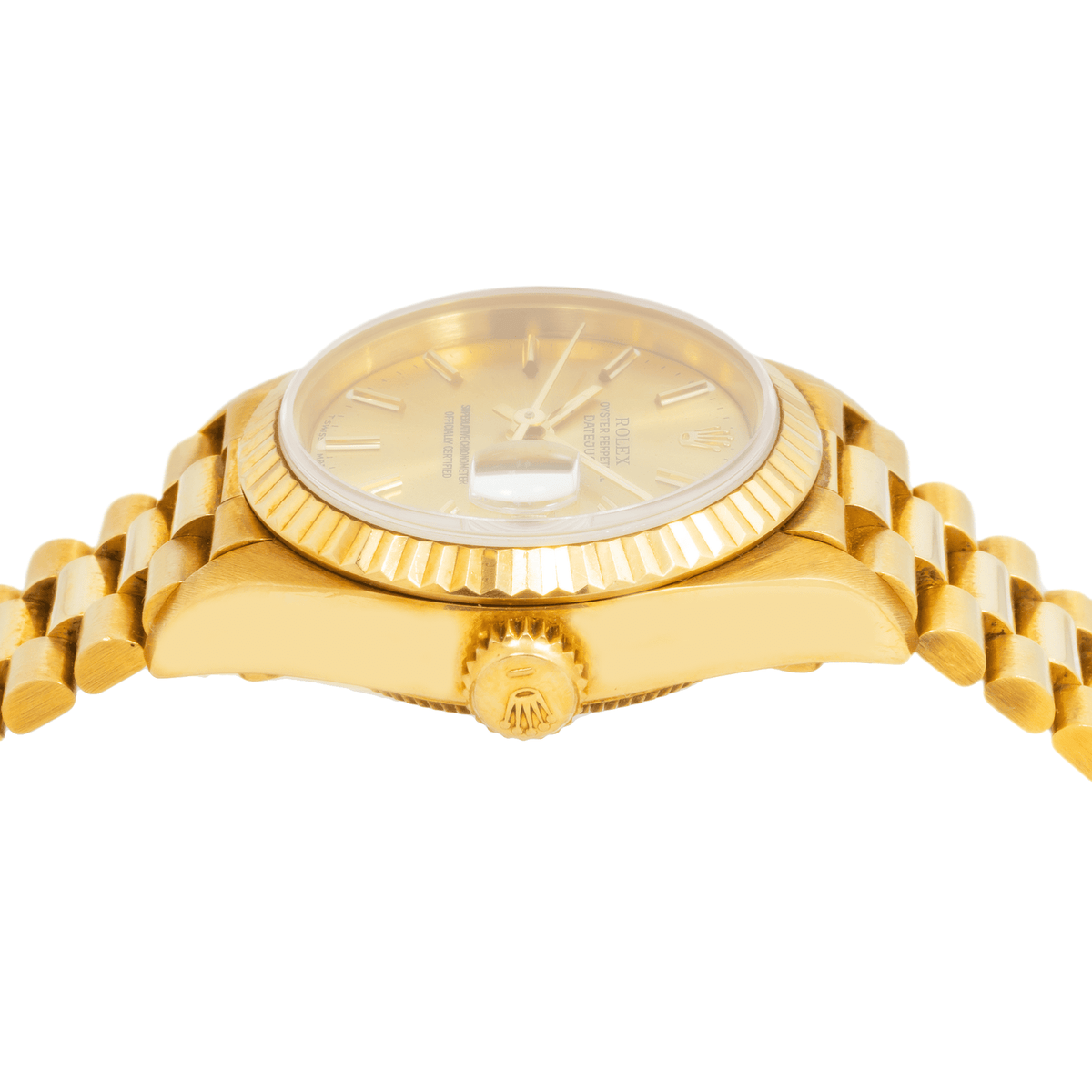 Pre-Owned Rolex Ladies 18K Yellow Gold Datejust 69178 with President Bracelet