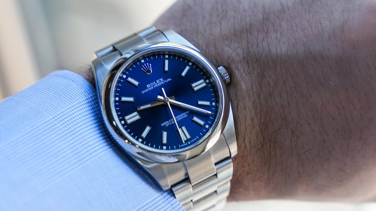 Pre-Owned Rolex Oyster Perpetual 124300 41MM Blue Dial With Stainless Steel Oyster Bracelet
