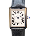 Pre-Owned Cartier WSTA0030 Tank Solo SM Quartz Watch with Silver Dial - Men's