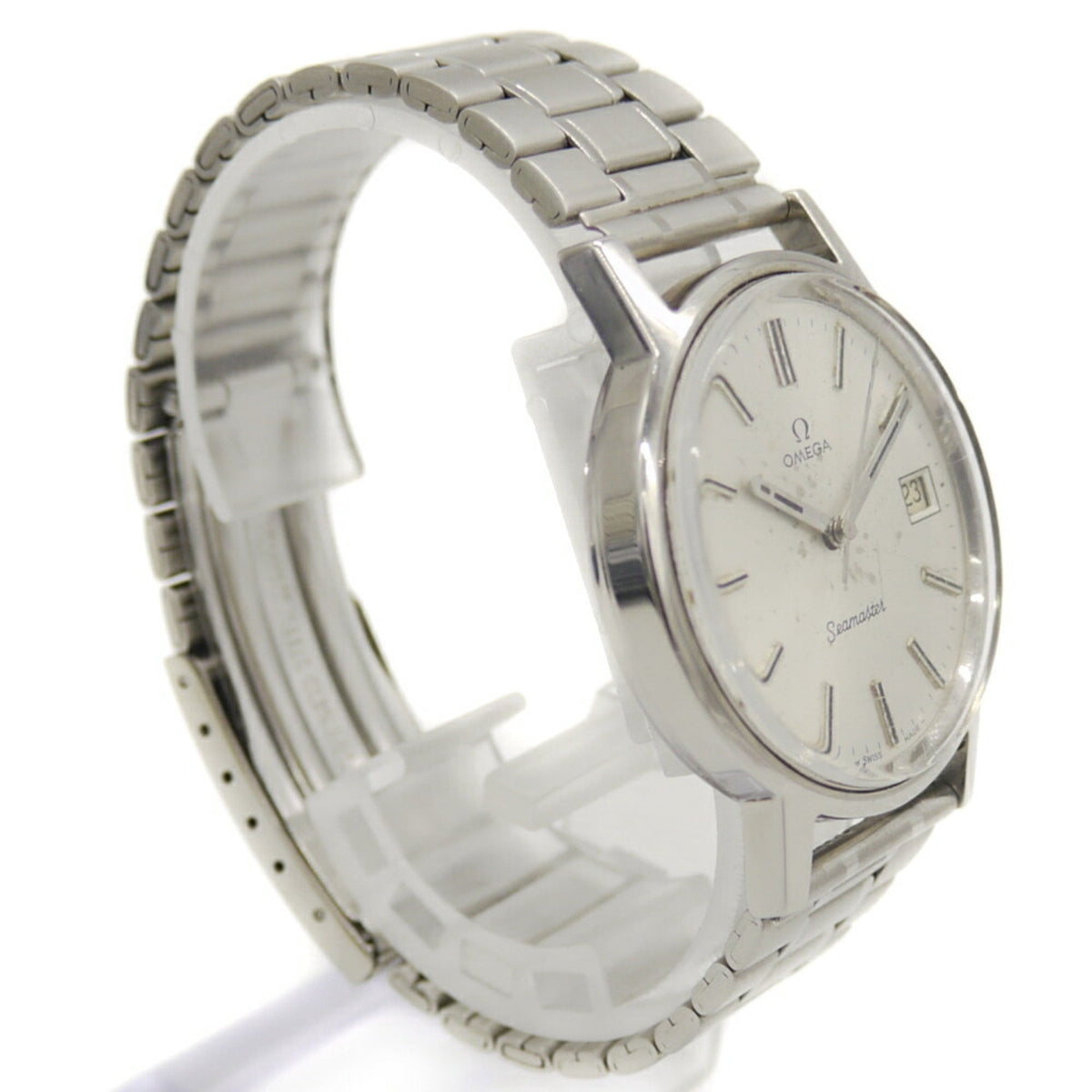 Pre-Owned OMEGA Seamaster manual winding watch silver dial (Fair)