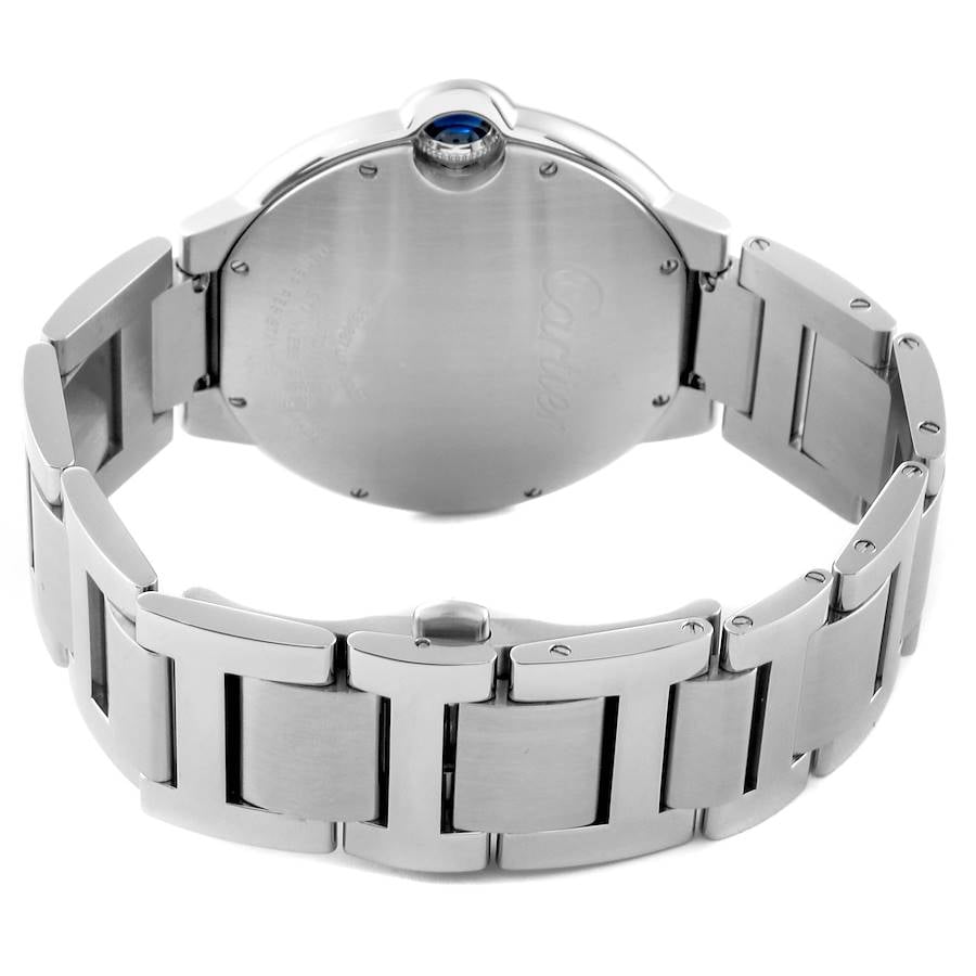 Pre-Owned Cartier Ballon Bleu 42mm W69012Z4 White Dial With Stainless Steel Bracelet