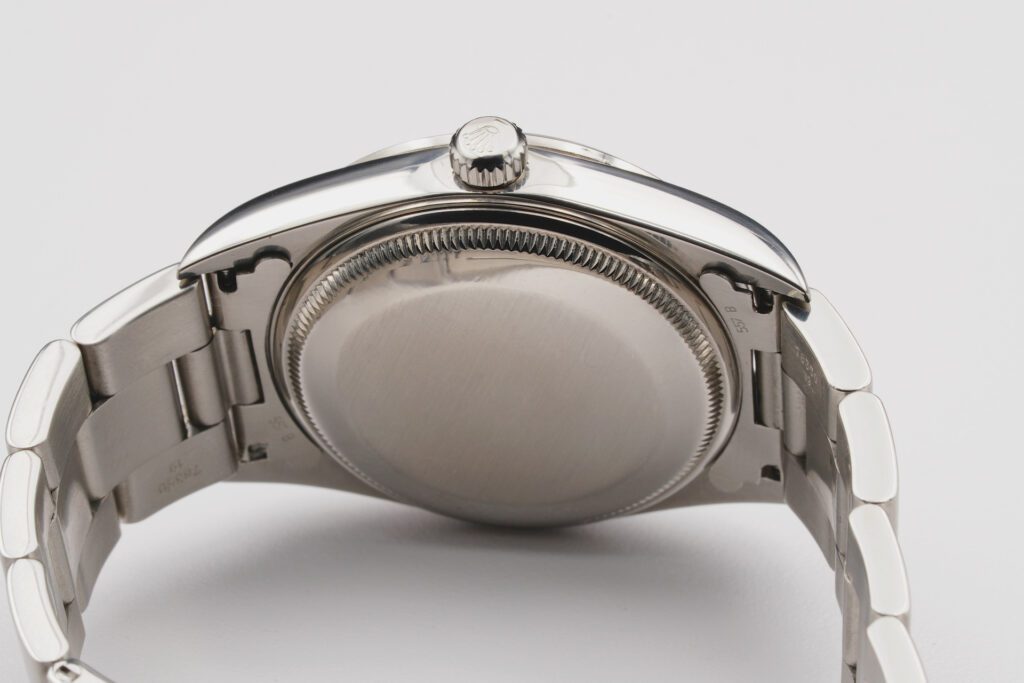 Pre-Owned Mens Rolex Stainless Steel Air-King Watch Salmon Arabic Dial 14000