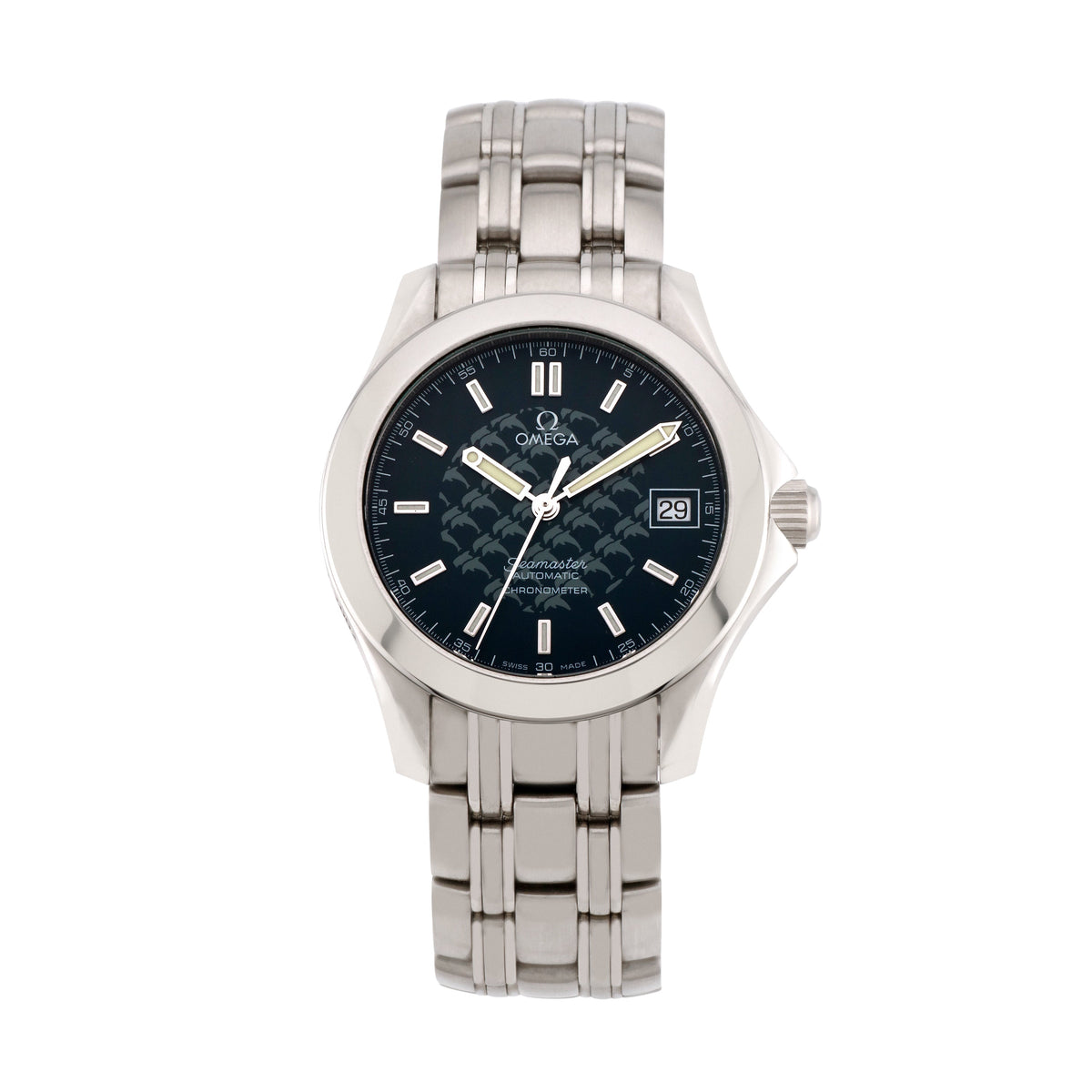 Pre-Owned Omega Men's Seamaster 120M Jacques Mayol Limited Edition 36mm Stainless Steel Wristwatch