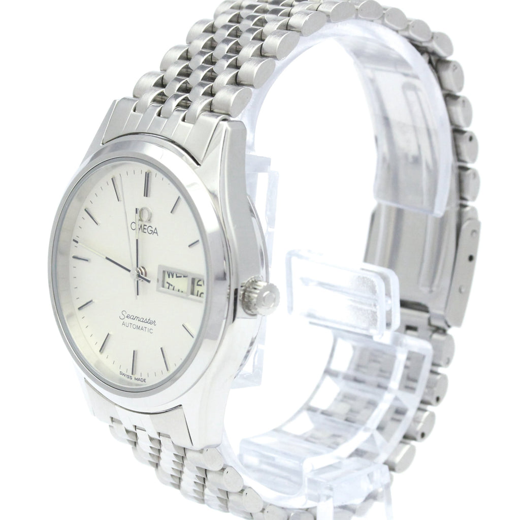 Pre-Owned Polished OMEGA Seamaster Day Date Cal 1020 Steel Mens Watch 166.0279 Vintage
