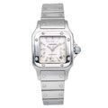 Pre-Owned Cartier Santos Galbée 24MM W20040D6 / 2423 Silver Roman Dial Stainless Steel Bracelet