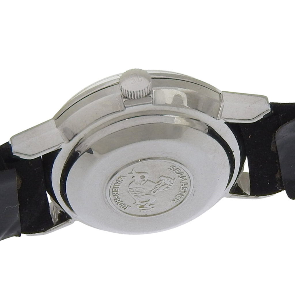 Pre-Owned Omega De Ville 565.005 Women's Watch - Stainless Steel x Leather Strap, Silver,...