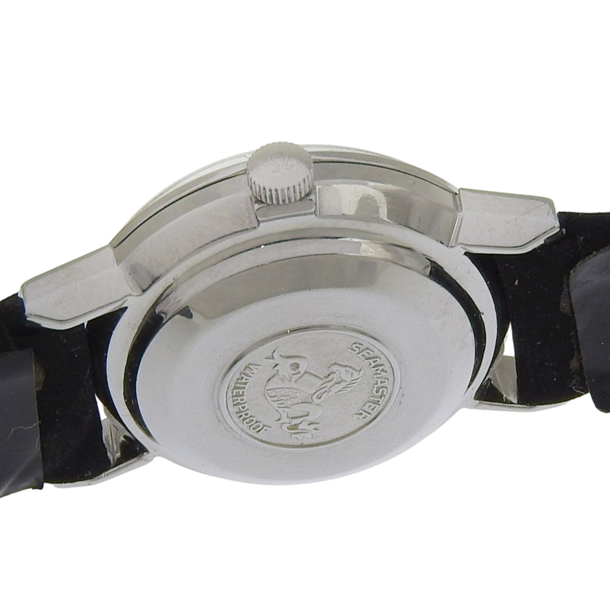 Pre-Owned Omega De Ville 565.005 Women's Watch - Stainless Steel x Leather Strap, Silver,...