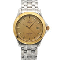 Pre-Owned Omega Seamaster 120 Two-Tone Men's Watch, Date, Gold (YG), Yellow Gold, Quartz Watch