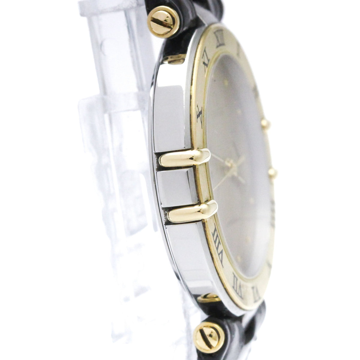 Pre-Owned OMEGA Constellation Day date 18K Gold Quartz Watch 196.1070 Polished