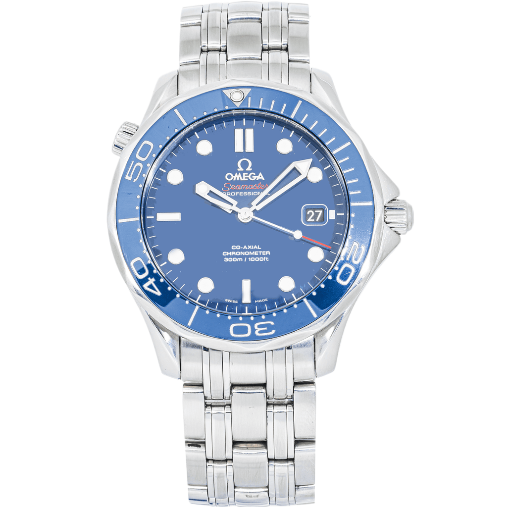 Pre-Owned Omega Seamaster Diver 300M 41mm Blue Dial Stainless Steel Bracelet Watch