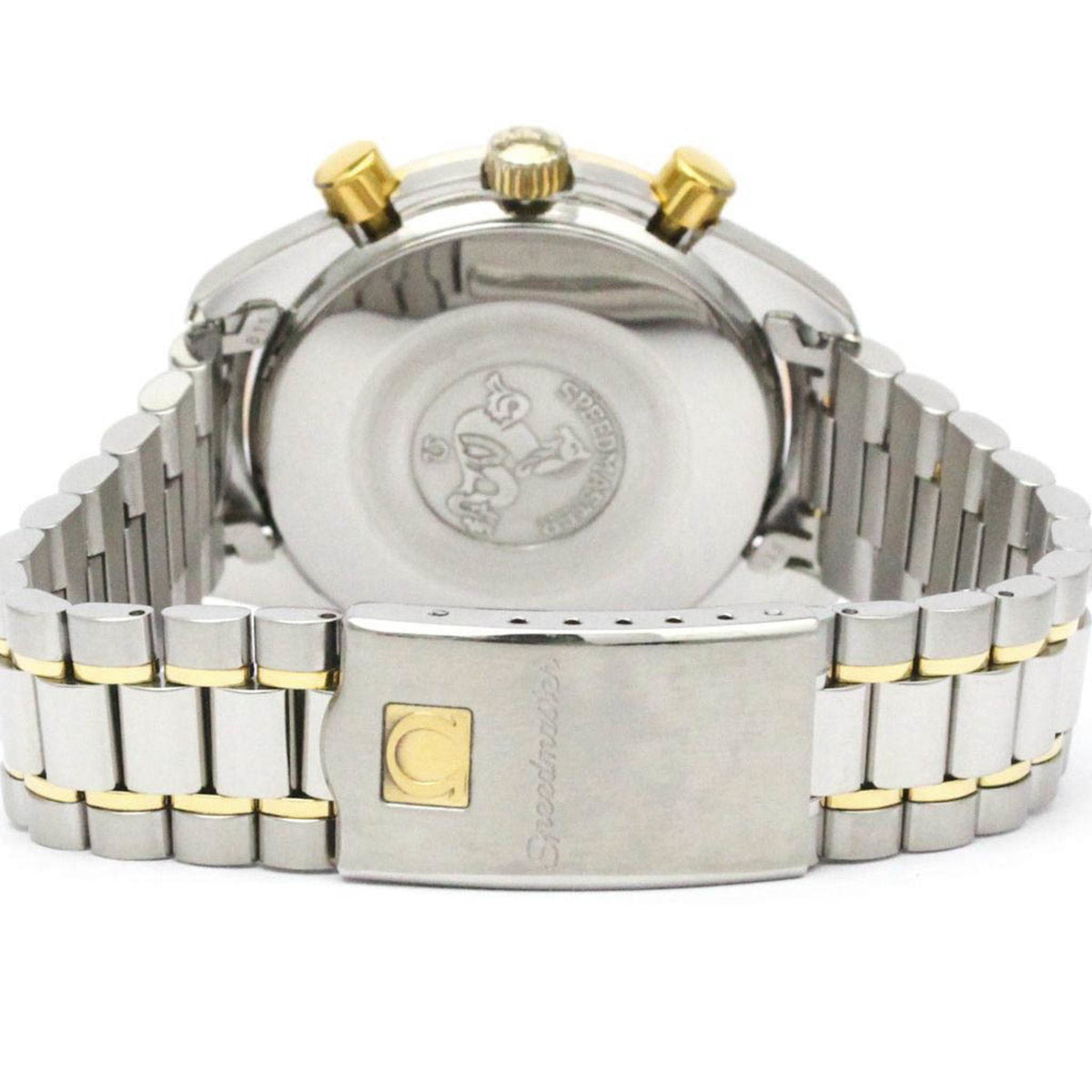 Pre-Owned OMEGA Speedmaster Automatic 18K Gold Steel Mens Watch 175.0033 Polished