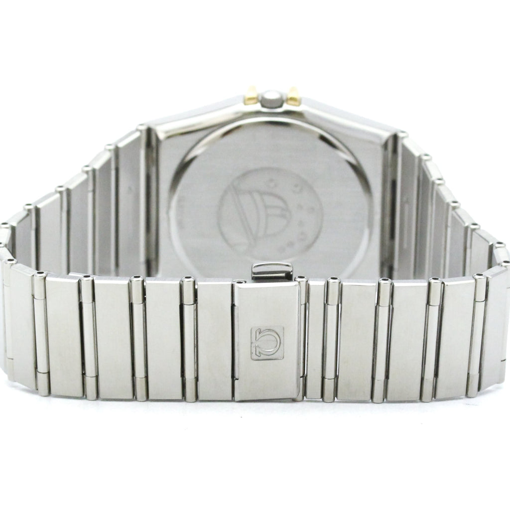 Pre-Owned OMEGA Constellation 18K Gold Steel Quartz Mens Watch 396.1070 Polished