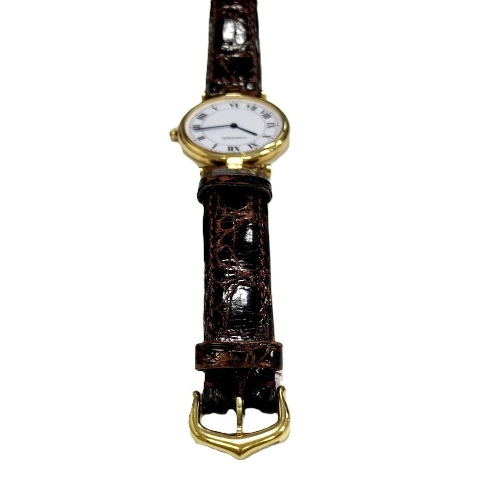 Pre-Owned Cartier Vendome Louis LM Watch, Total Weight 25g, 18K Gold Leather Strap, Quartz...