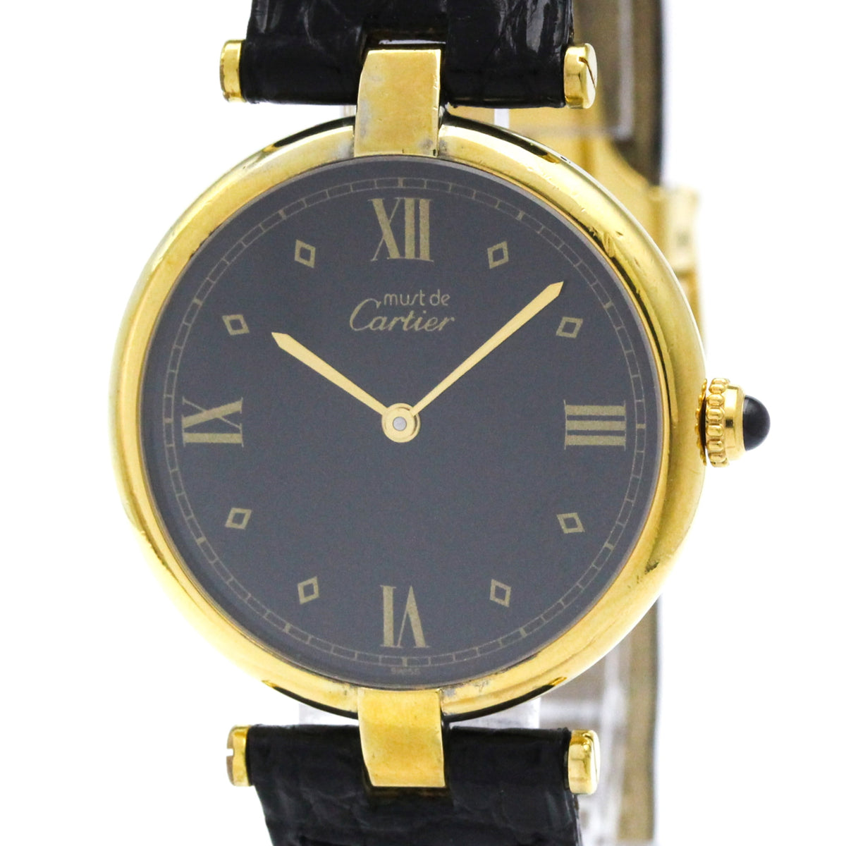 Pre-Owned CARTIER Must Vendome Gold Plated Quartz Ladies Watch 590003