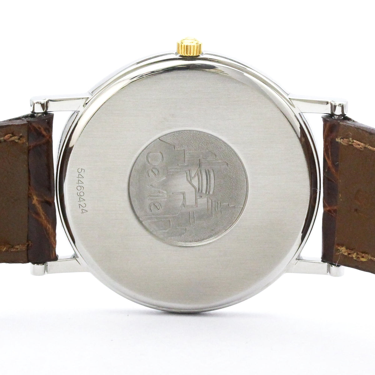 Pre-Owned OMEGA De Ville Prestige Quartz Gold Plated Mens Watch 7400.11 Polished