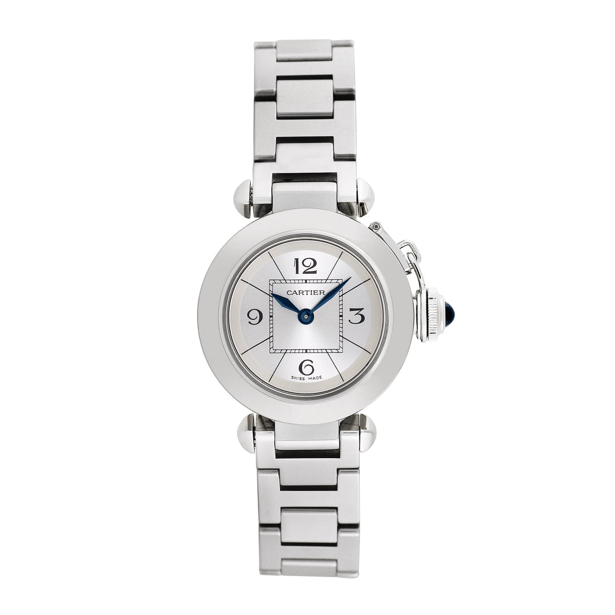 Pre-Owned Cartier Women's Miss Pasha 26mm Stainless Steel Wristwatch