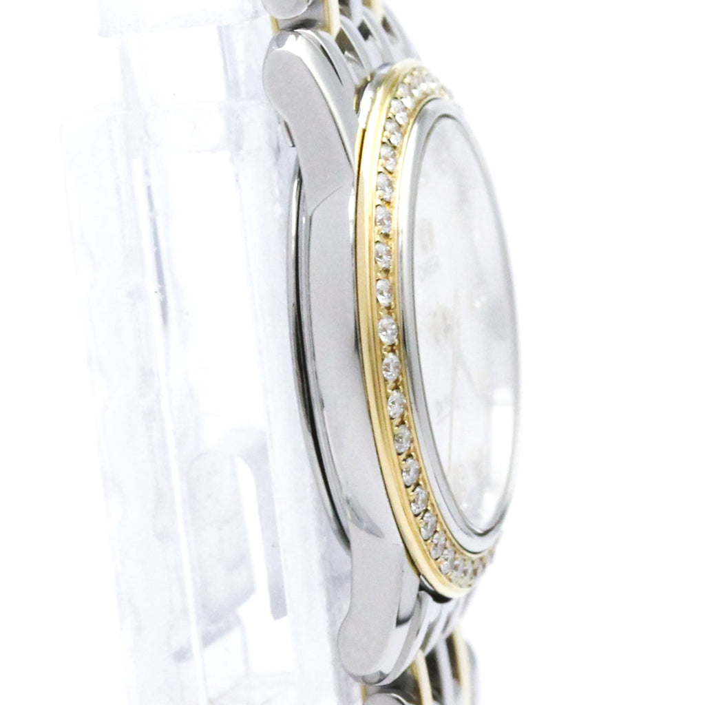 Pre-Owned OMEGA De Ville Prestige Diamond MOP Dial 18K Gold Steel Watch 4375.75 Polished