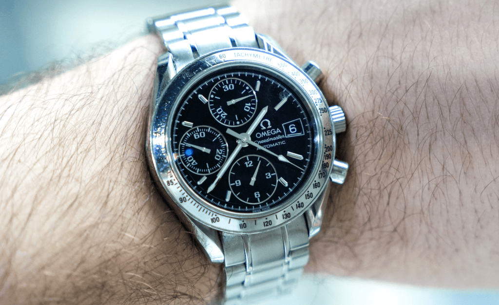 Pre-Owned Omega Speedmaster Date 3210.50.00 â€“ 40mm Black Dial with Stainless Steel Bracelet