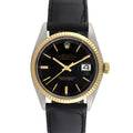 Pre-Owned Rolex Men's Datejust 36mm Generic black leather Wristwatch