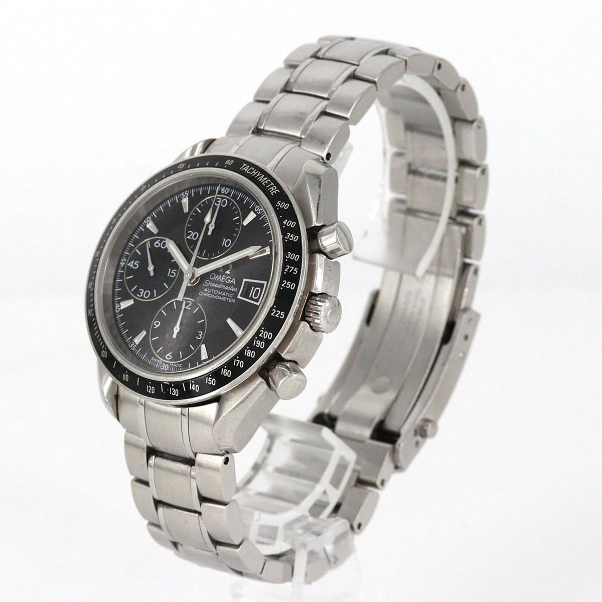Pre-Owned Omega Speedmaster Date 3210.50 Stainless Steel Automatic Watch