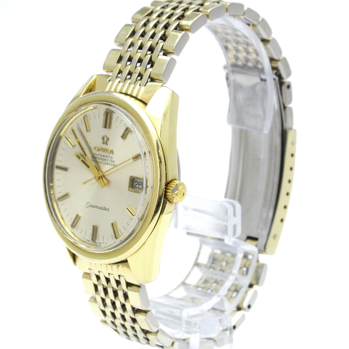 Pre-Owned OMEGA Seamaster Cal 564 Gold Plated Automatic Mens Watch 168.022 Vintage