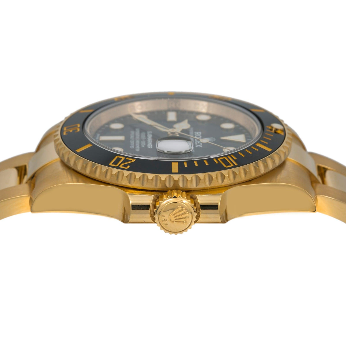 Pre-Owned Rolex Submariner Date 40MM 116618LN Black Dial Black Ceramic Bezel 18K Yellow Gold Oyster Bracelet