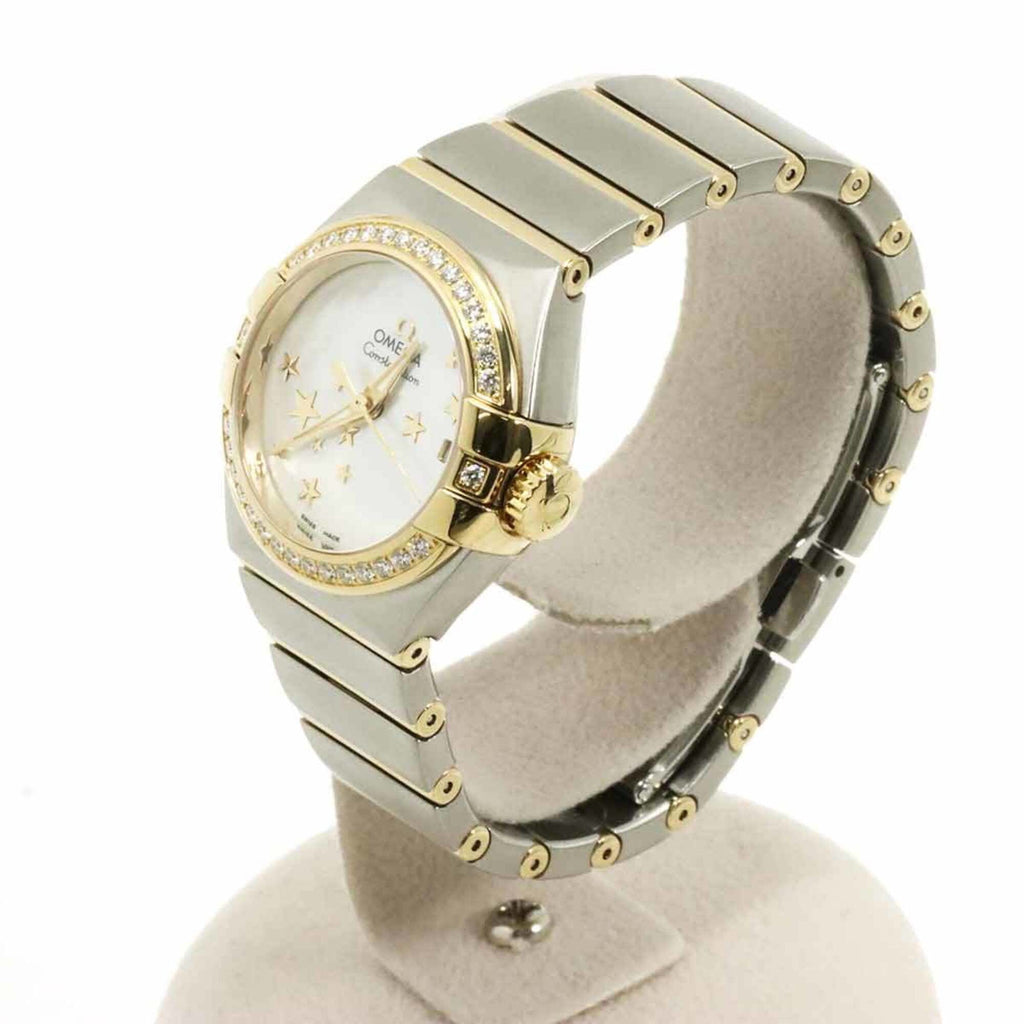 Pre-Owned Omega Constellation Co-Axial Combination 123 25 27 20 05 001 Ladies' Watch, Diamond...