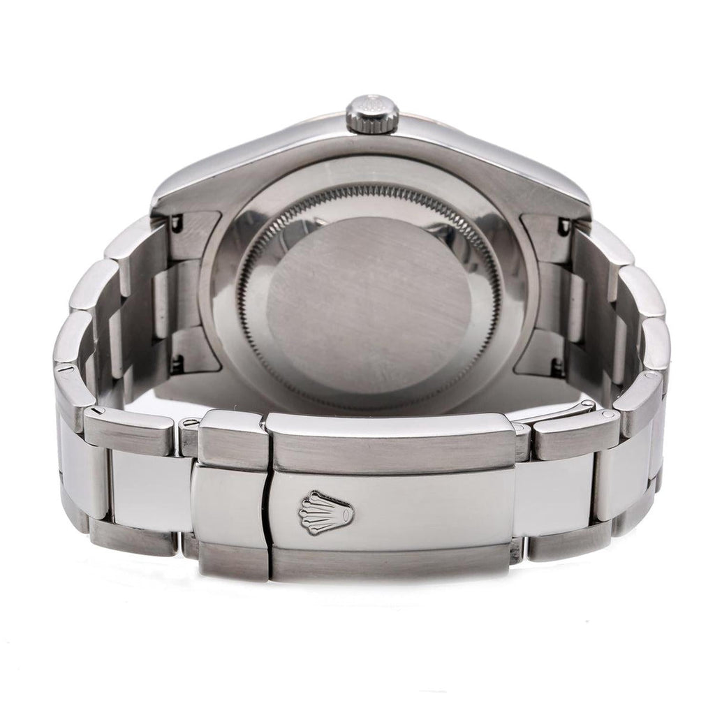 Pre-Owned Rolex Datejust 41MM 116334 Black Roman Dial Fluted Bezel Stainless Steel Oyster Bracelet