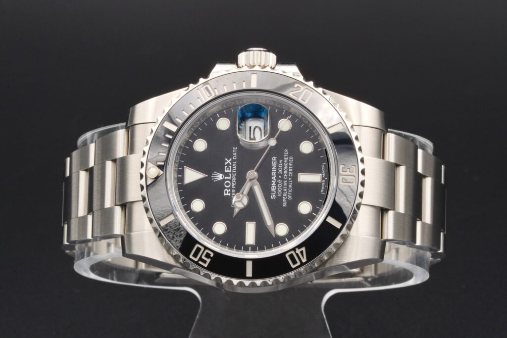 Pre-Owned Mens Rolex Stainless Steel Submariner Watch Ref. 116610 Black Ceramic