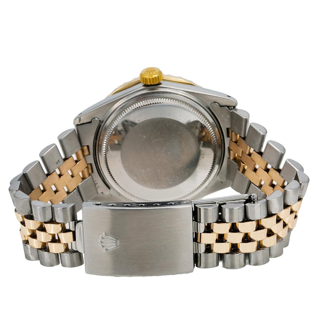 Pre-Owned Rolex Datejust 36MM 16013 Mother of Pearl Roman Diamond Dial Diamond Bezel Two Tone Yellow Gold Jubilee Bracelet 3.75ct