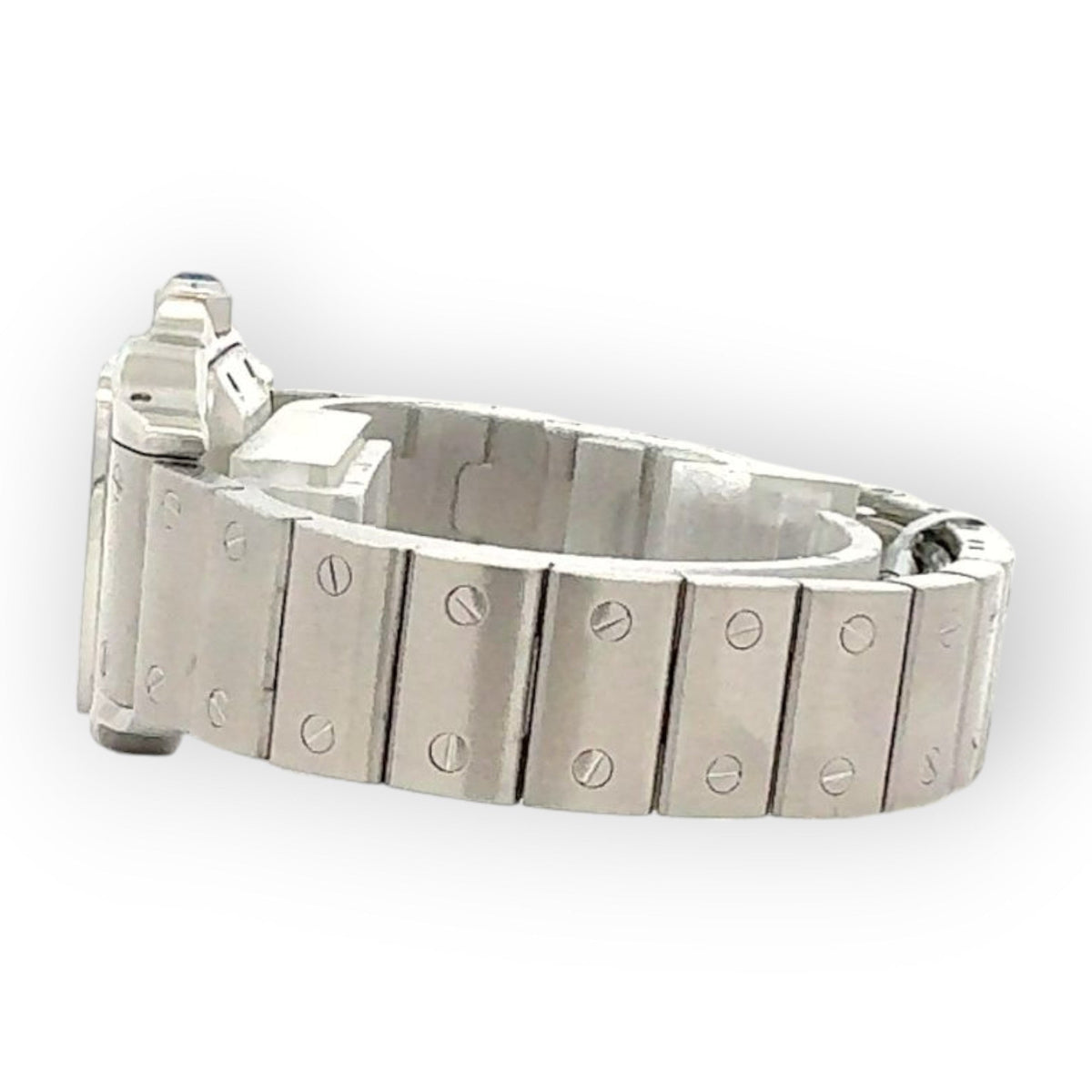 Pre-Owned Cartier Santos Galbée 2423 Women’s Stainless Steel White Dial 24mm Quartz Watch –