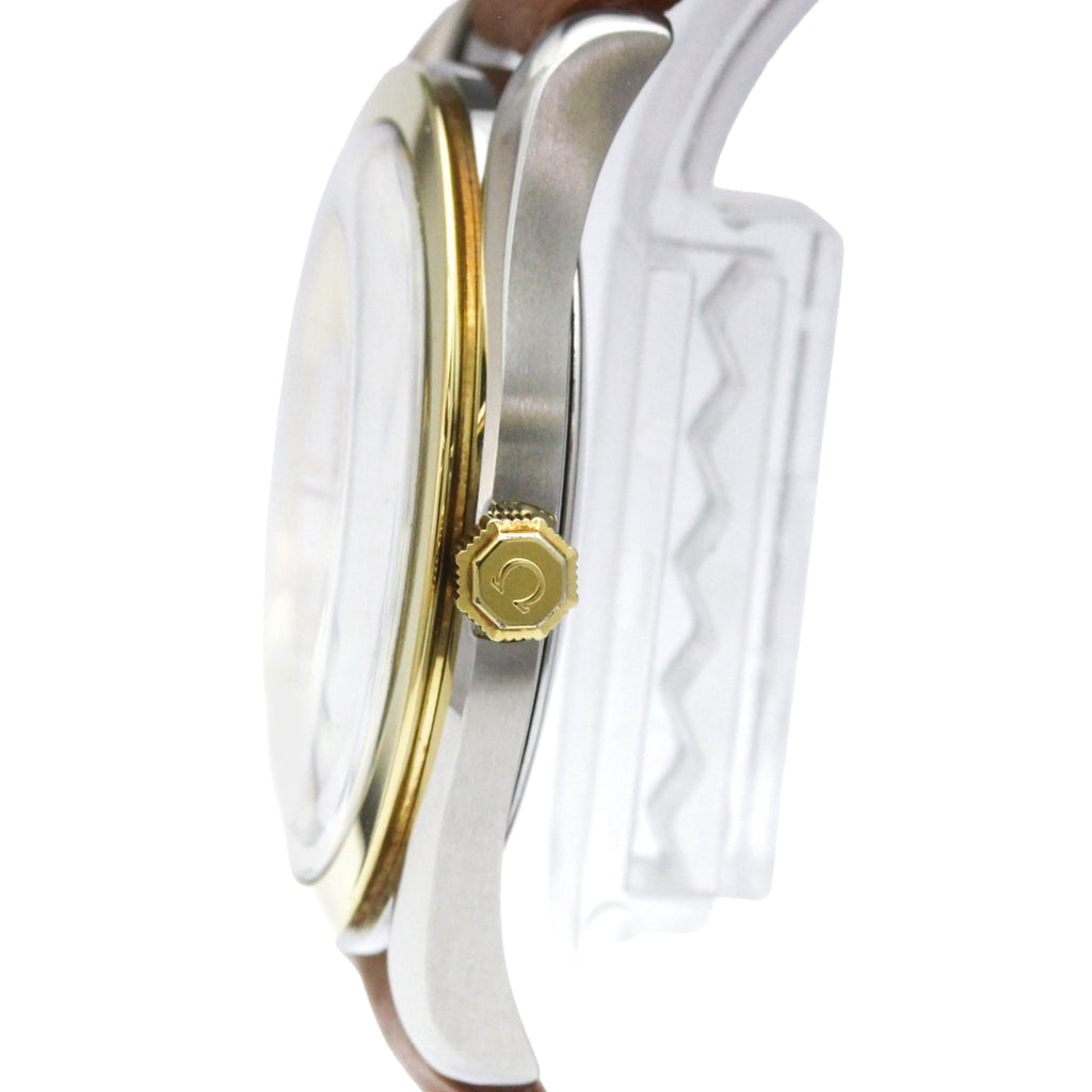 Pre-Owned OMEGA Automatic 18K Gold Steel Automatic Mens Watch 166.0285 Polished