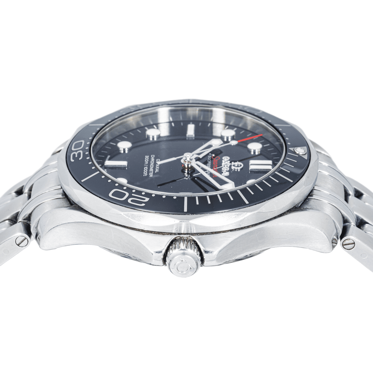 Pre-Owned Omega Seamaster Diver 300M 41mm Black Dial Stainless Steel Bracelet Watch