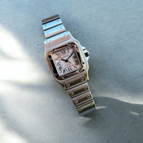 Pre-Owned Cartier Santos Galbée 2423 Women’s Stainless Steel White Dial 24mm Quartz Watch –