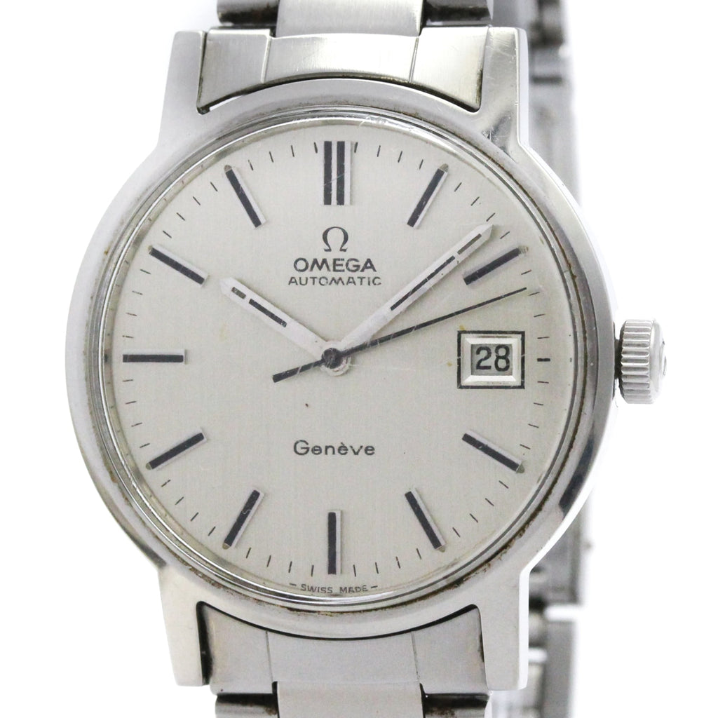 Pre-Owned OMEGA Geneve Cal 1481 Steel Automatic Mens Watch 166.0098 Vintage