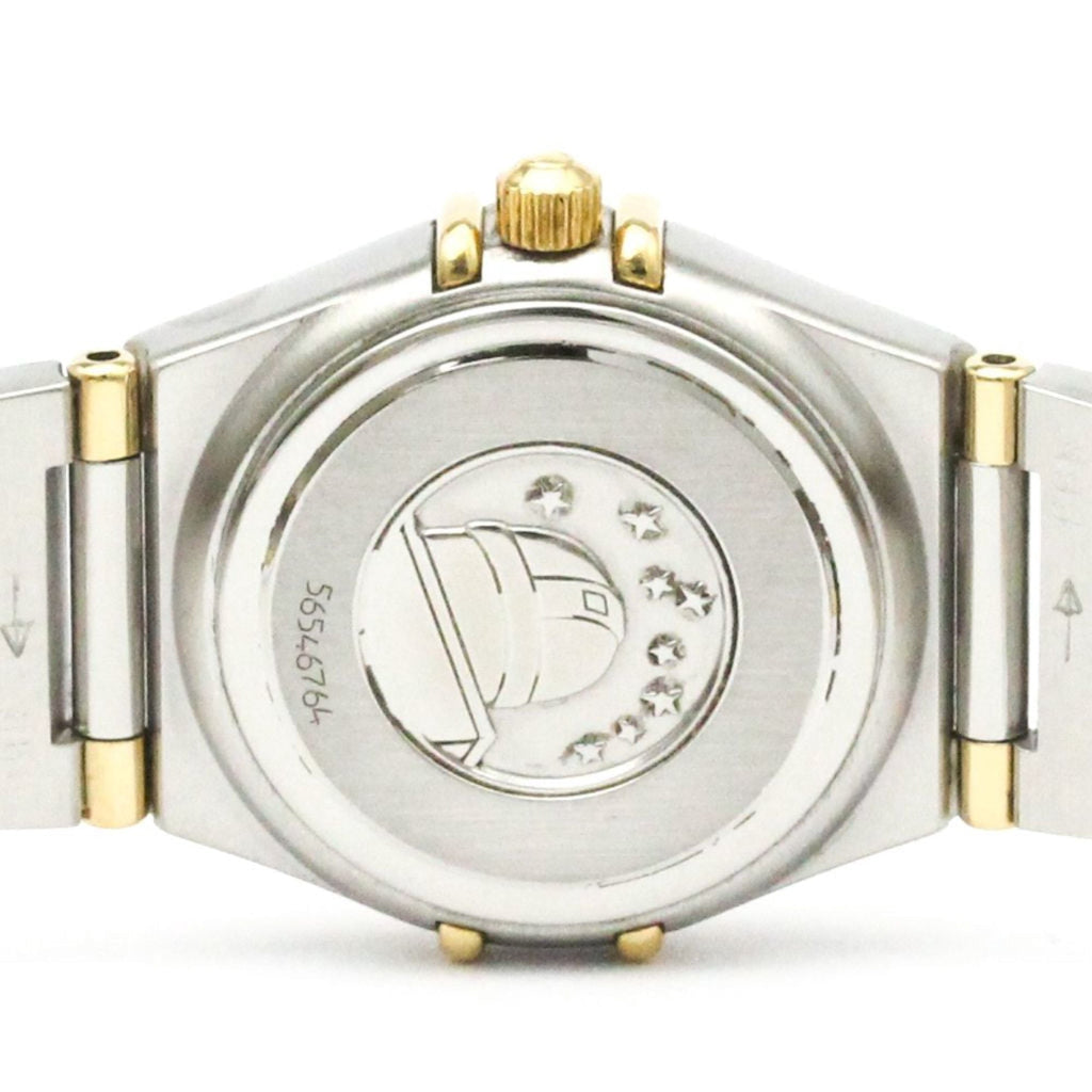 Pre-Owned OMEGA Constellation Diamond 18K Gold Steel Watch 1367.10 Polished